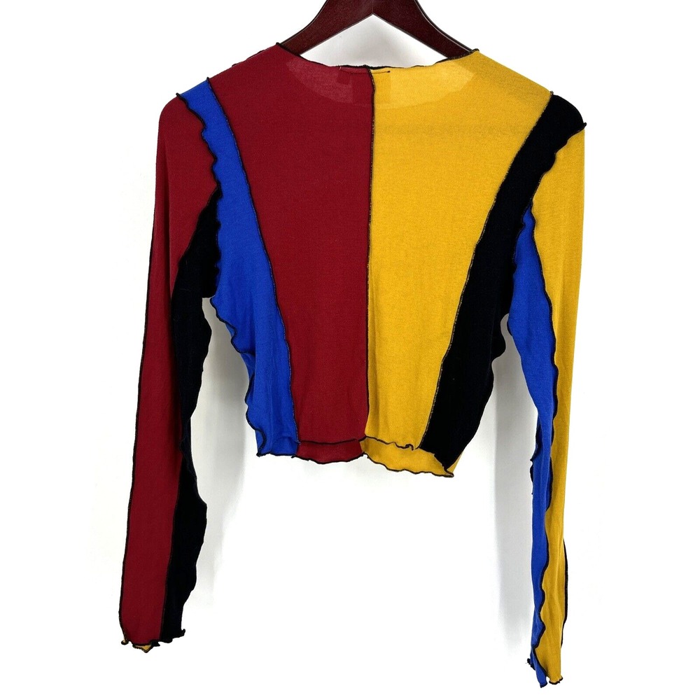 Samii Ryan Disney Mickey Mouse Colorblock Long Sleeve Top Sz Small Park Rare HTF - Picture 8 of 9